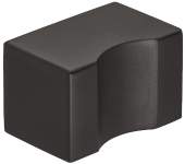 Меблева ручка кнопка нержавіюча сталь 19 х 25 х 15 мм чорний матовий 11202115