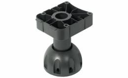 Ніжка меблева з регулюванням квадратна для пригвинчування пластикова 120 мм 63780313