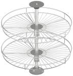 Фурнітура карусельного типу для кутових шаф повне коло хром, діаметр 714 мм дротяна корзина 54215220