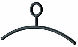 Вішак для одягу з кільцем чорний 450 мм 80457190