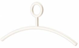 Вішак для одягу з кільцем білий 450 мм 80457199