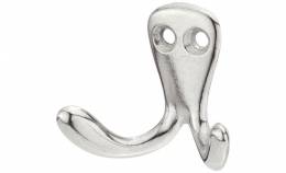 Крючок гардеробный двойной 49 x 25 x 40 мм