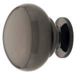 Меблева ручка кнопка латунь 31 х 29 мм нікель чорний 15501541