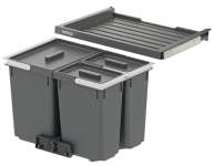 Система сортування сміття Hafele Basic L3 2x12 + 14 л для кухні 500 мм 50191422