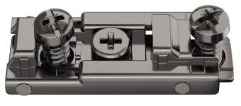 Монтажна планка пряма Hafele Metalla 540 SM H0 чорна під єврошуруп 31170740