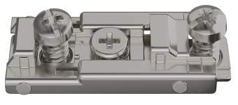 Монтажна планка пряма Hafele Metalla 540 SM H0 нікельована під єврошуруп 31170760