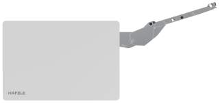 Мебельный подъёмник Häfele Free Slim Flap 1.12 до 21,3 кг накладной 90° чёрный 37292701